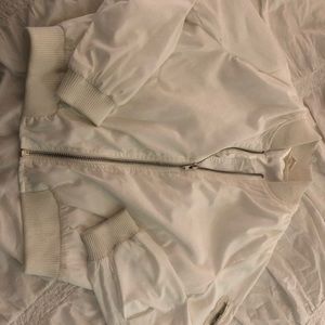 Never worn white bomber